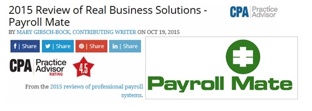 CPA Practice Advisor Payroll Mate Review